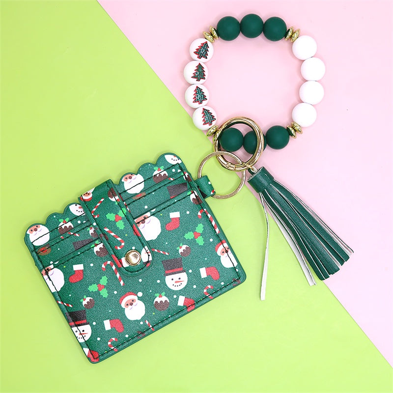 Christmas Card Holder Bracelet Keychain