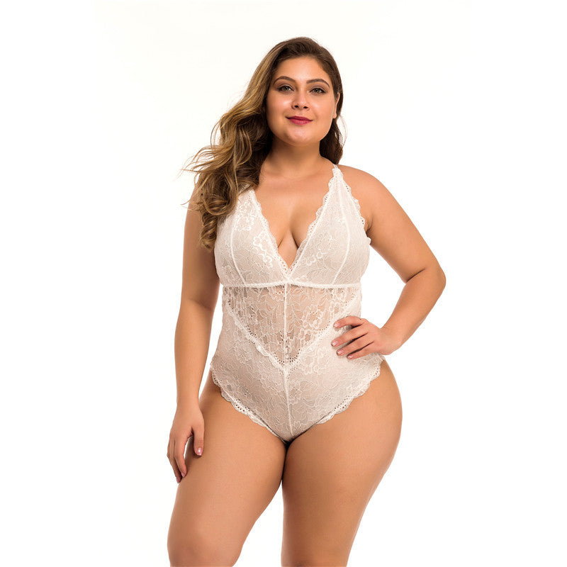 Plus Size Lace Meshsexy Lingerie