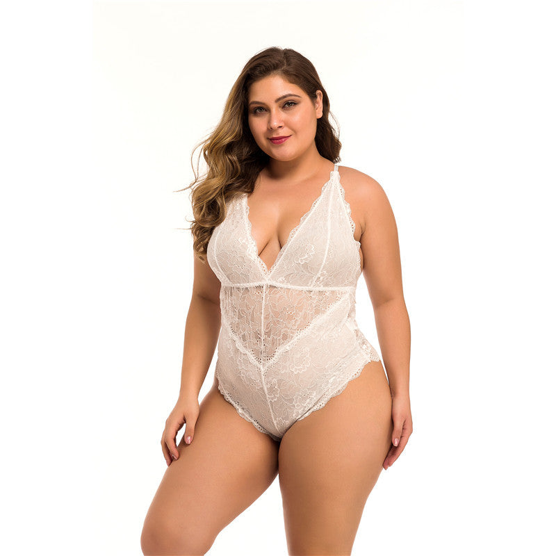 Plus Size Lace Meshsexy Lingerie