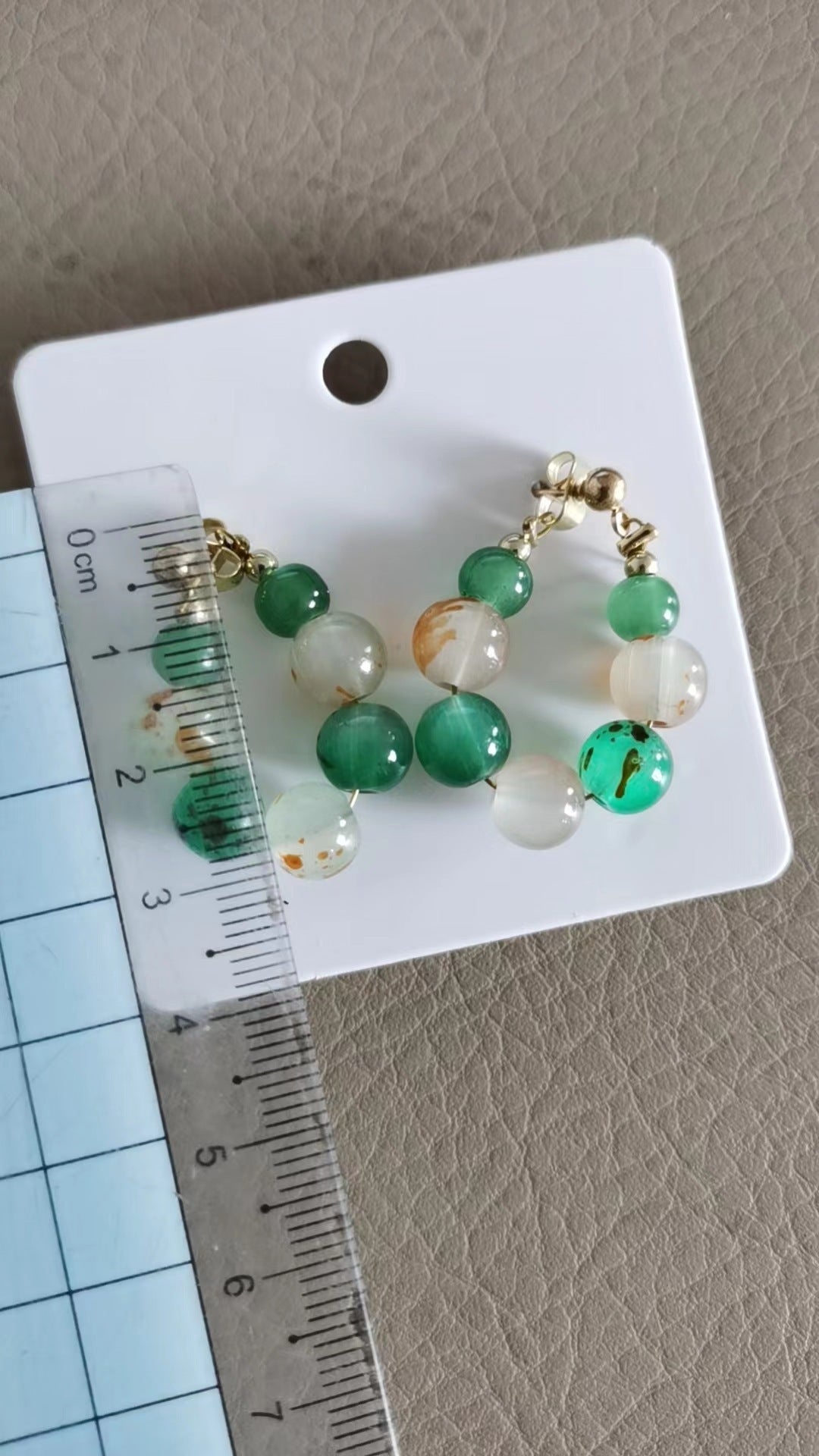 Jade Bead Earrings