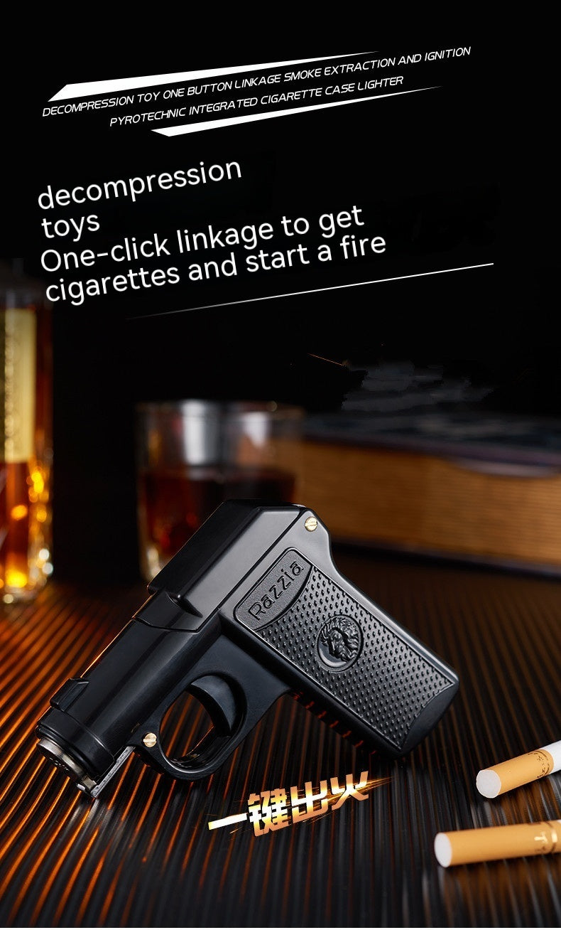 Gun-shaped Cigarette Case Lighter