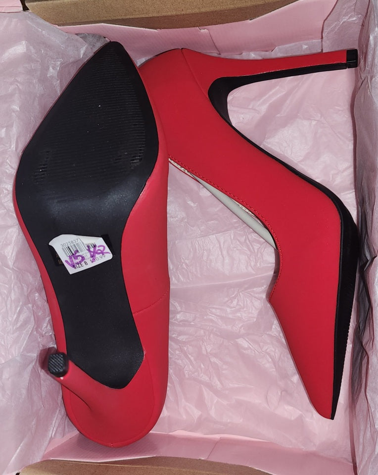 Charlotte Russe - Red Elegant Pointed Toe Pumps - Size 8