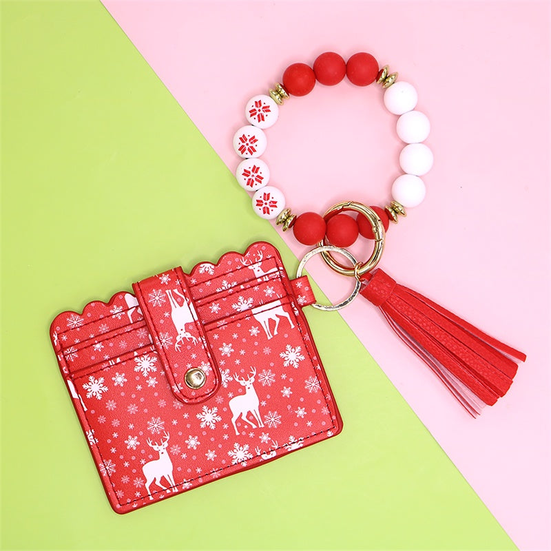 Christmas Card Holder Bracelet Keychain