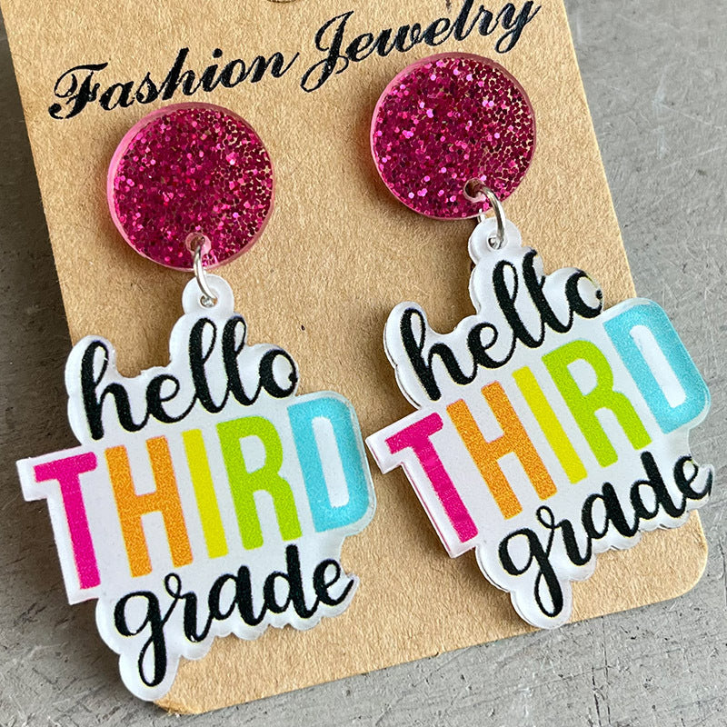 Fun Colorful Teacher Earrings