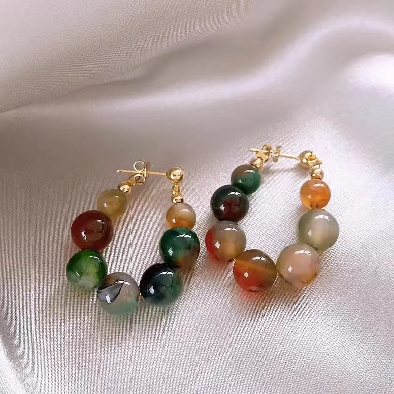 Jade Bead Earrings