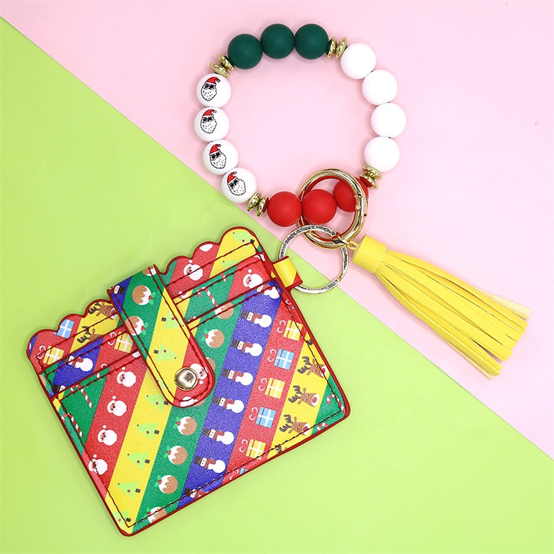 Christmas Card Holder Bracelet Keychain