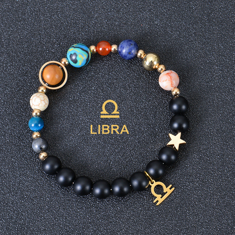 Eight Planets Twelve Constellations Bracelets Frosted Stone Beaded Bracelet