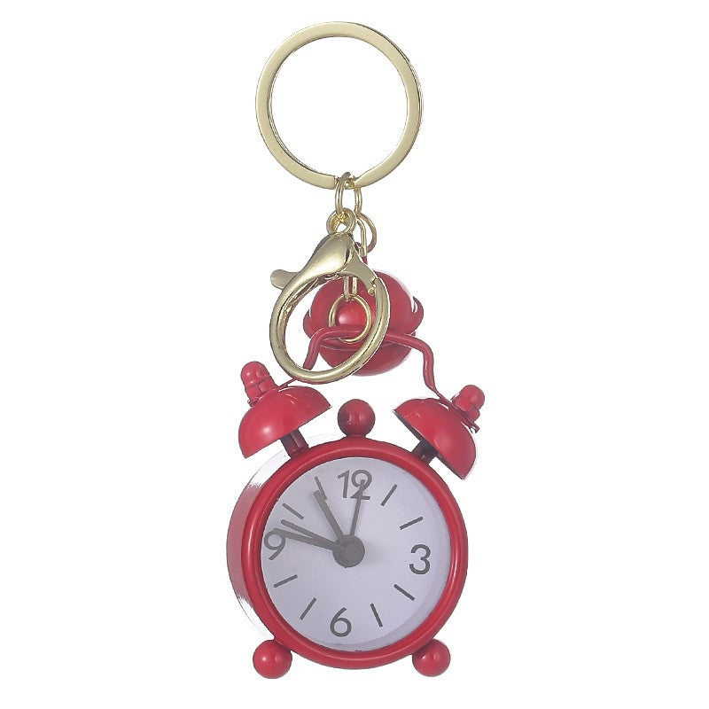 Cute Mini Alarm Clock Handbag Pendant Keychain