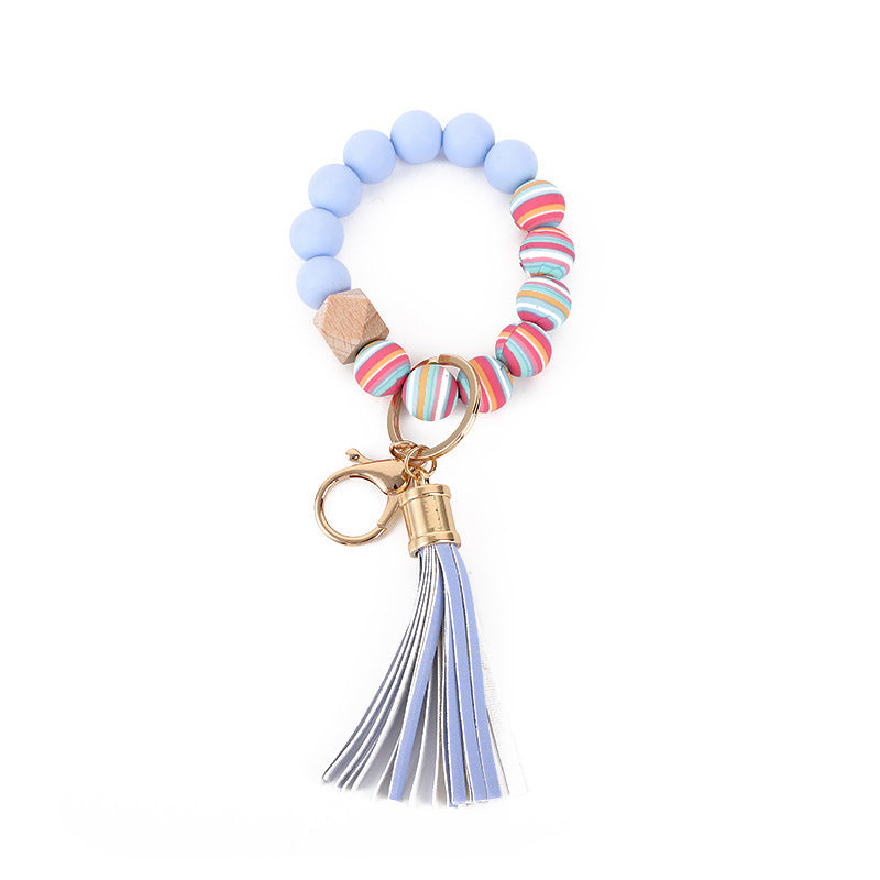 Silicone Beads Keychain Wristlet