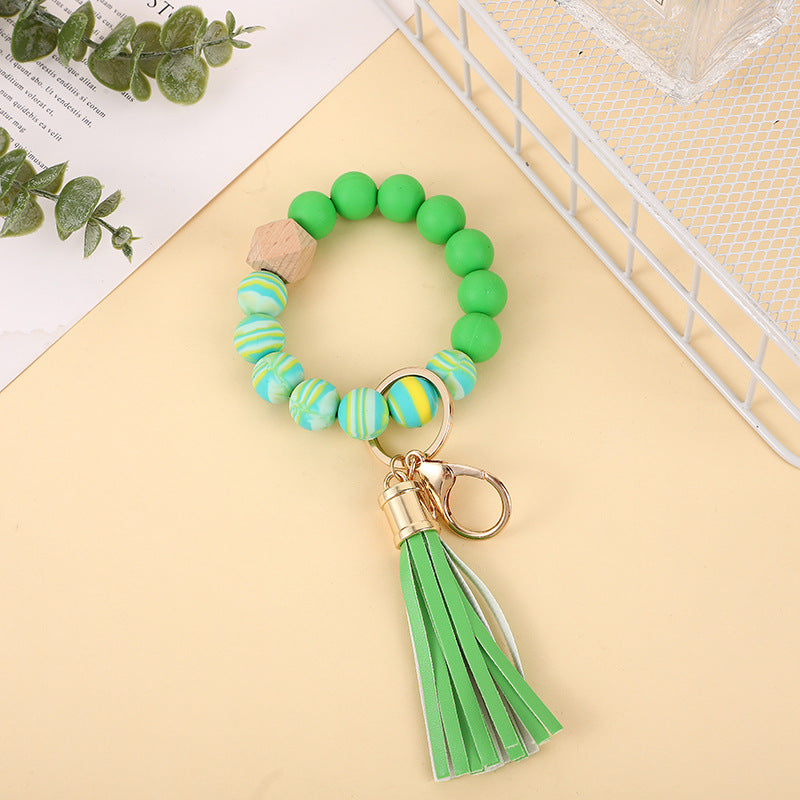 Silicone Beads Keychain Wristlet