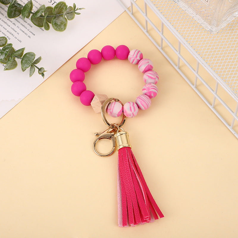 Silicone Beads Keychain Wristlet