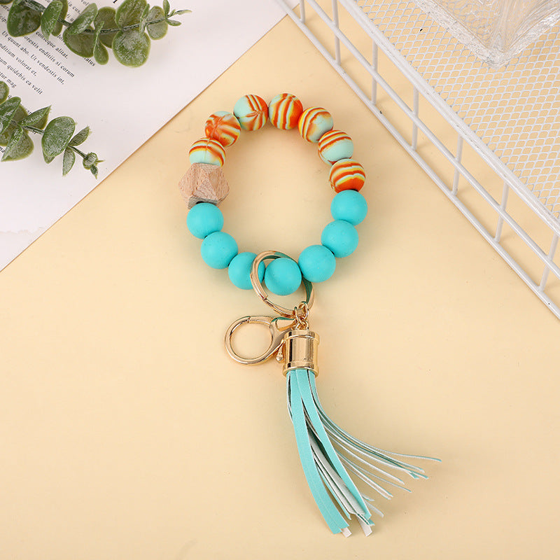 Silicone Beads Keychain Wristlet