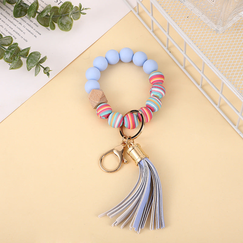 Silicone Beads Keychain Wristlet