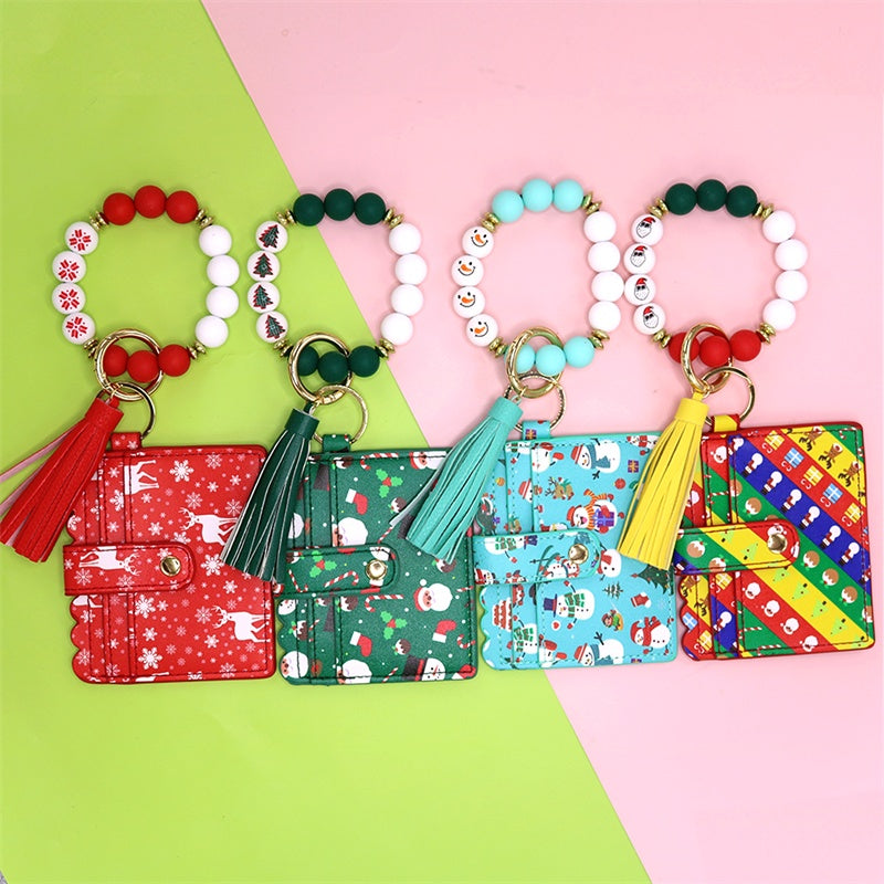 Christmas Card Holder Bracelet Keychain