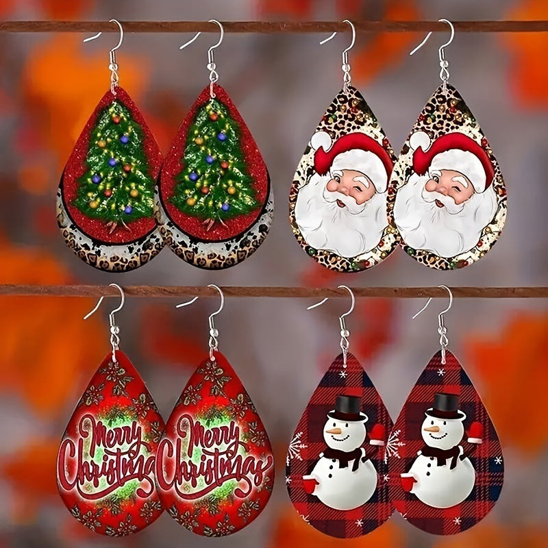 Water Drop Christmas Earrings