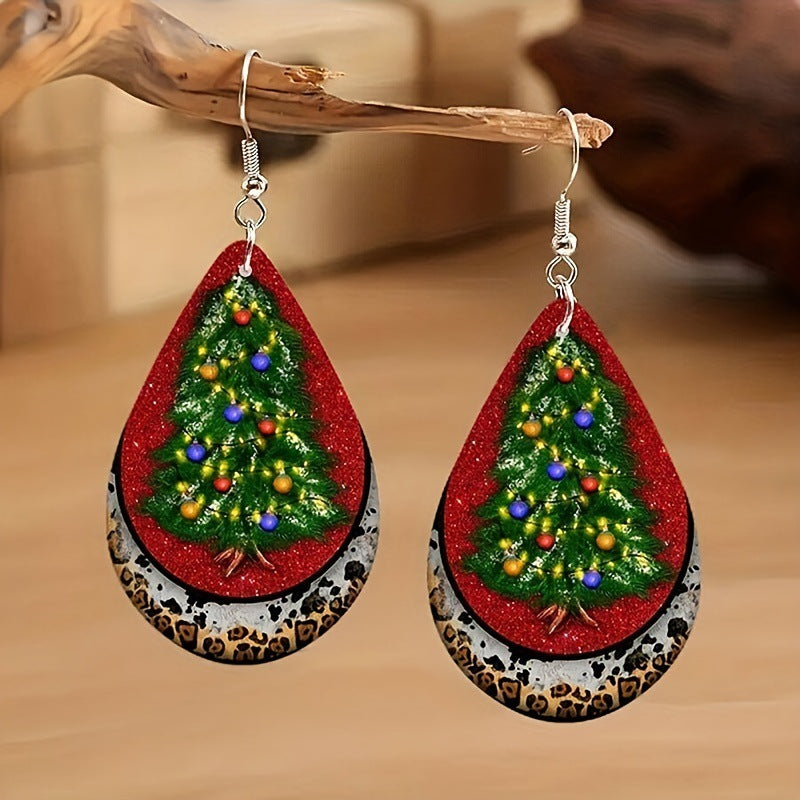 Water Drop Christmas Earrings