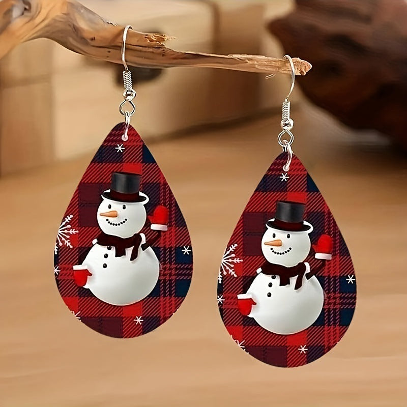 Water Drop Christmas Earrings