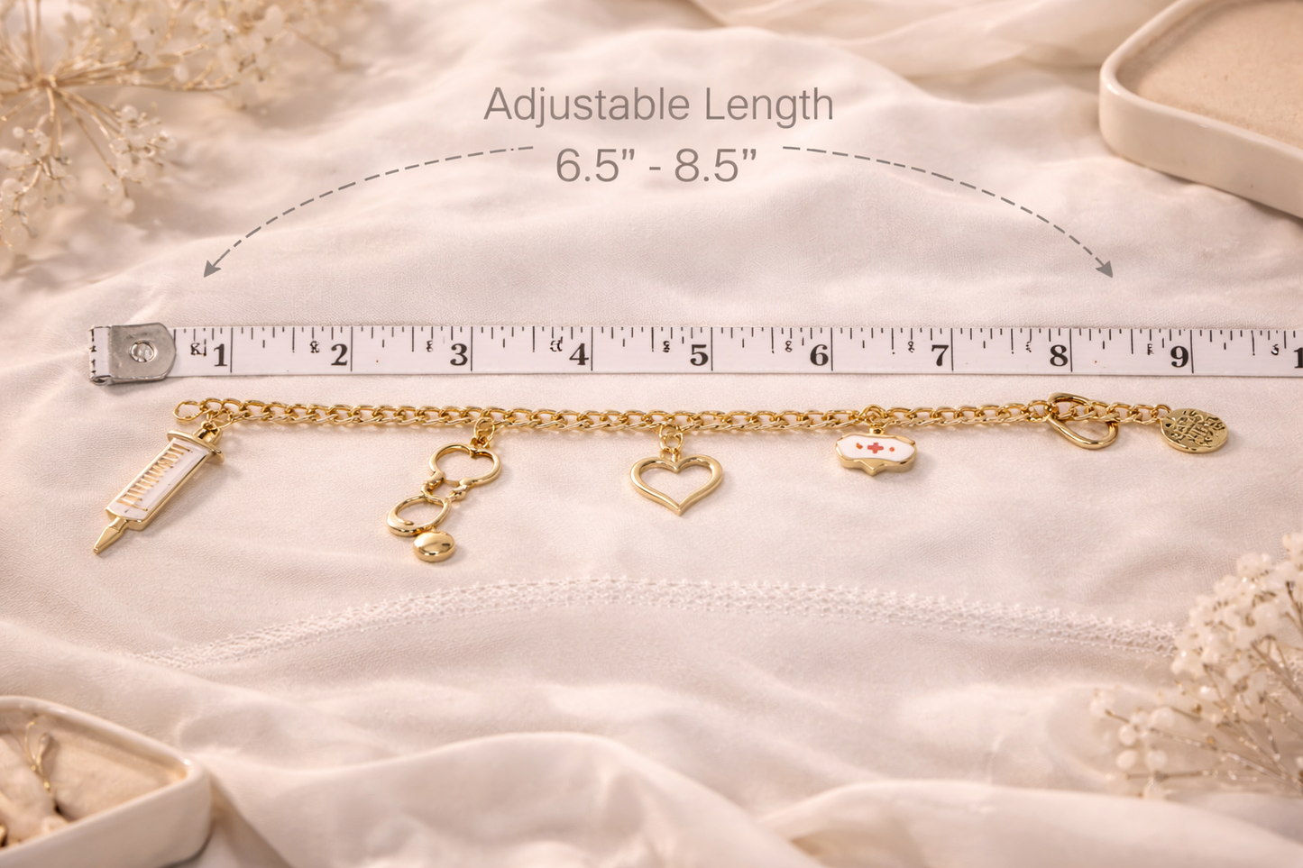 Handmade - Nurse Jewelry Set - Bracelet & Earrings