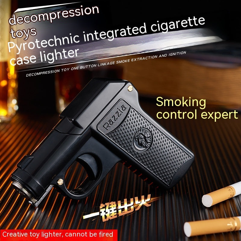 Gun-shaped Cigarette Case Lighter