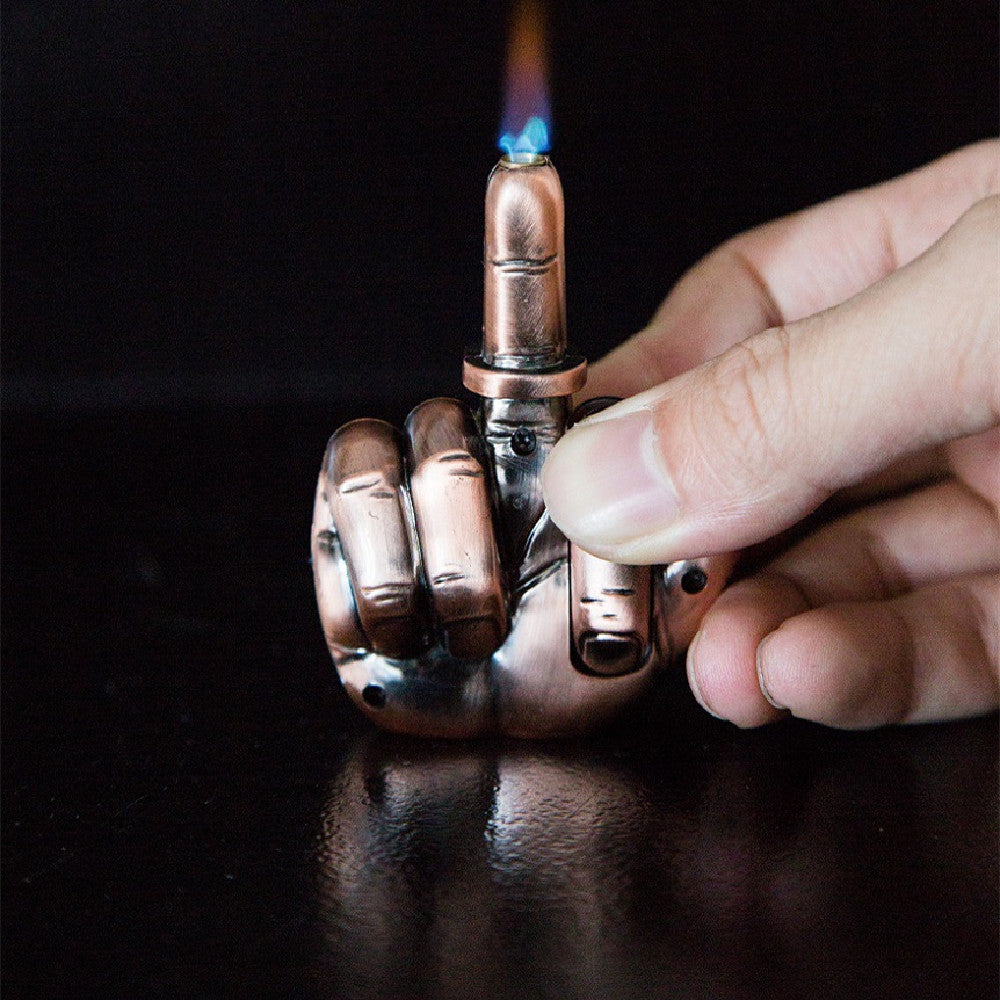 New Metal Creative Finger Lighter Inflatable Butane Direct Injection And Unusual Sound Lighter Interesting Men's Smoking Tool