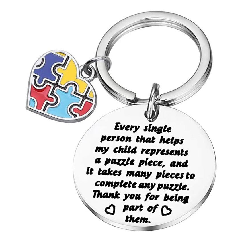 Autism "Thank You" Keychain