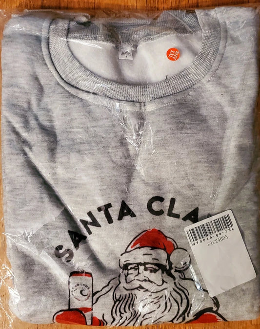 Funny “Santa Claws” Christmas Sweatshirt – Cute Holiday Graphic Crewneck - Size: XXL