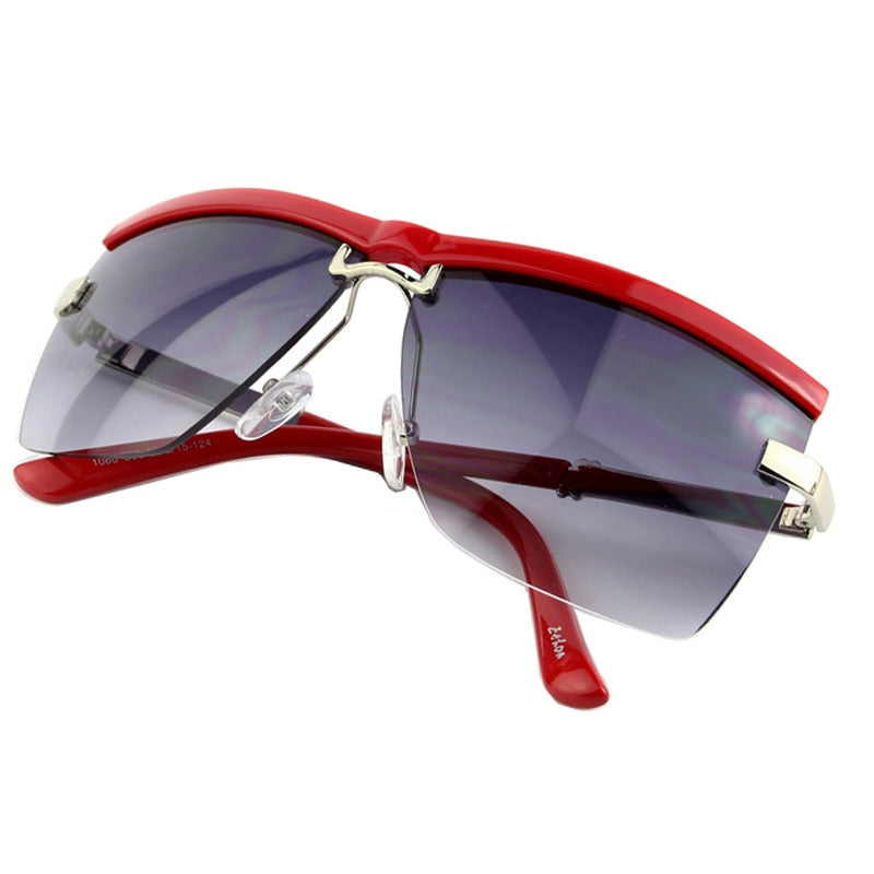 Semi-Rimless Frame Sunglasses - Unisex