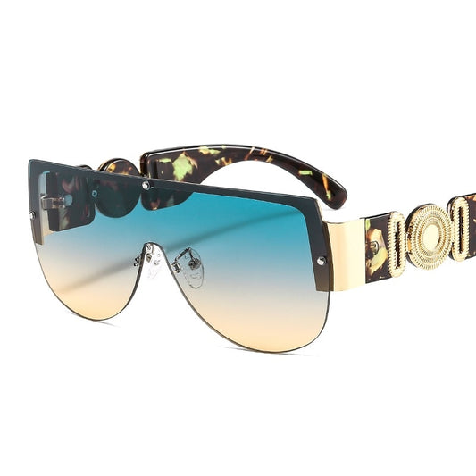 Fashion Shield, Mirror Frame Sunglasses - Unisex