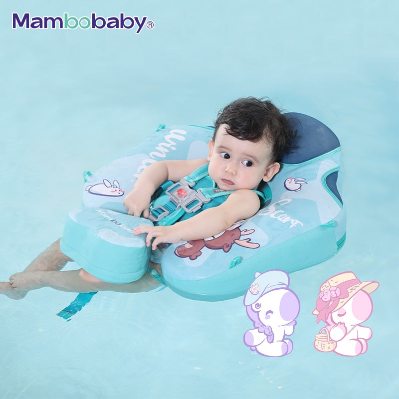 Newborn Non-Inflatable Baby Swimming Float with Canopy