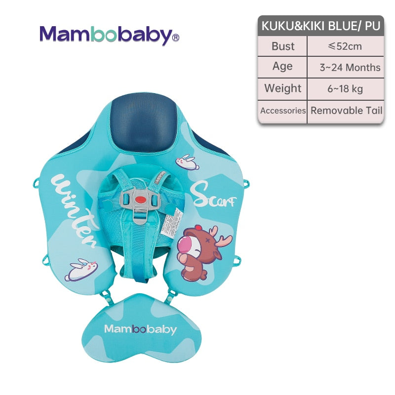 Newborn Non-Inflatable Baby Swimming Float with Canopy