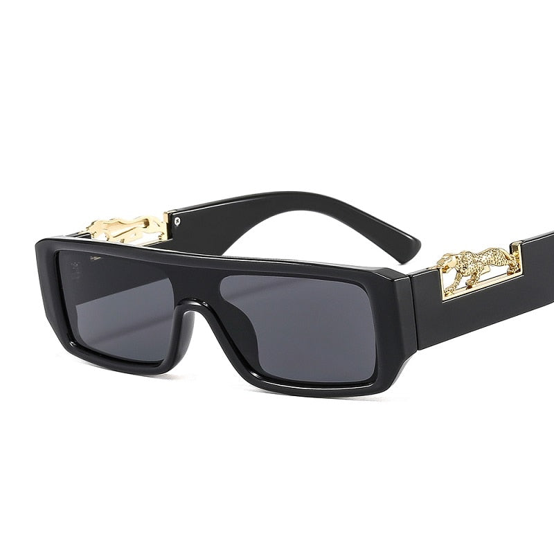 Rectangle Leopard Figure Sunglasses - Unisex