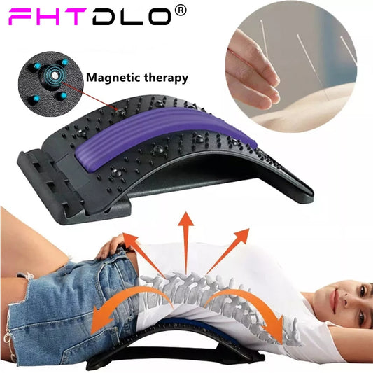 Magnetic Back Massage Muscle Relax Stretcher - Posture Therapy, Back Stretch, Spine Stretcher, Lumbar Support, Pain Relief