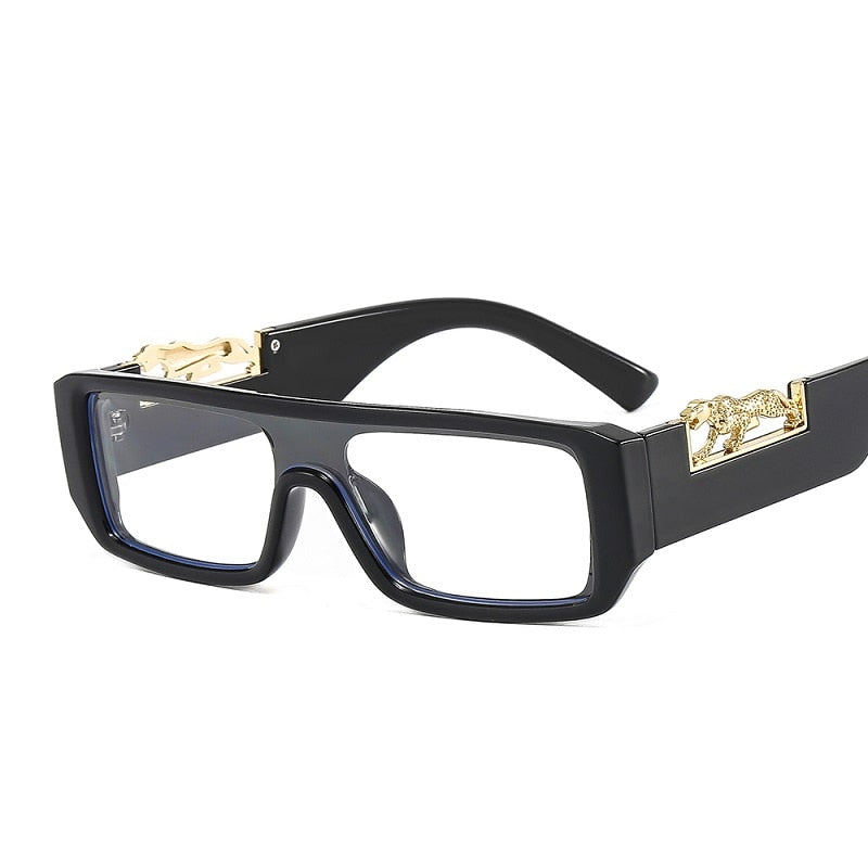 Rectangle Leopard Figure Sunglasses - Unisex