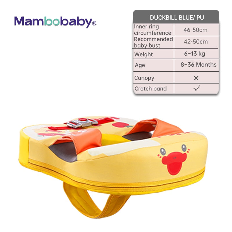 Newborn Non-Inflatable Baby Swimming Float with Canopy