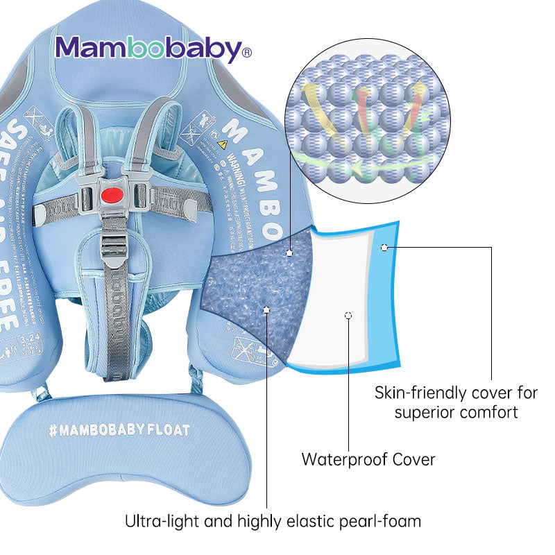 Newborn Non-Inflatable Baby Swimming Float with Canopy