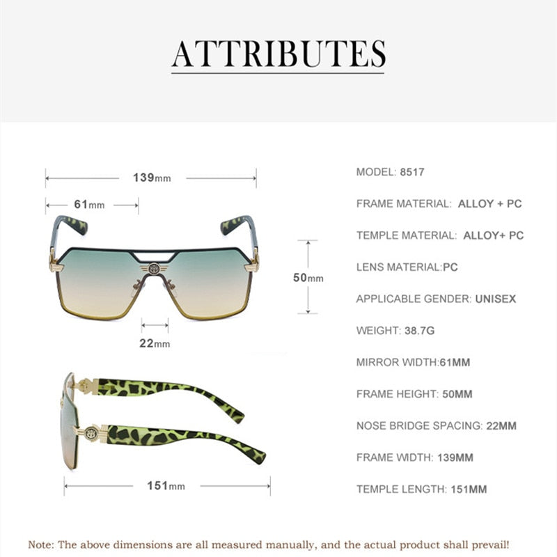 Large Frame, Double Beam, Outdoor UV And Radiation Proof Sunglasses