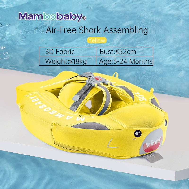 Newborn Non-Inflatable Baby Swimming Float with Canopy